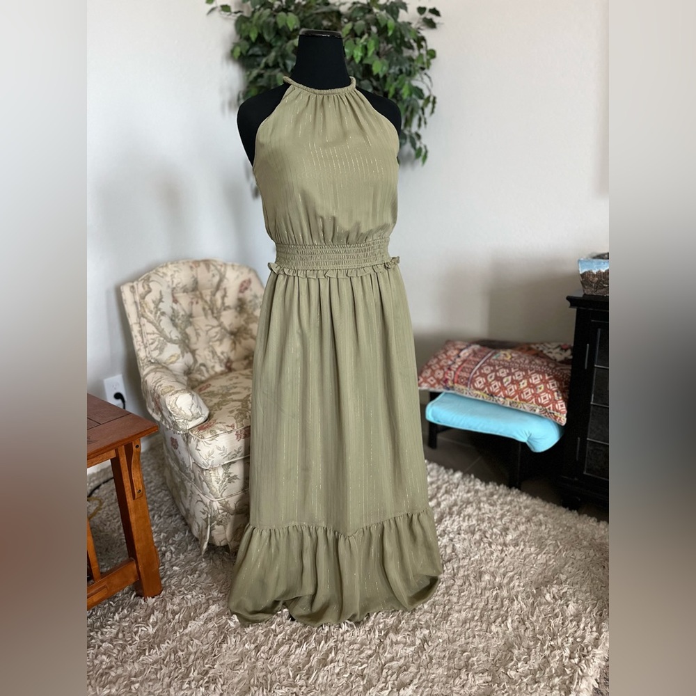 INC Halter Maxi Dress